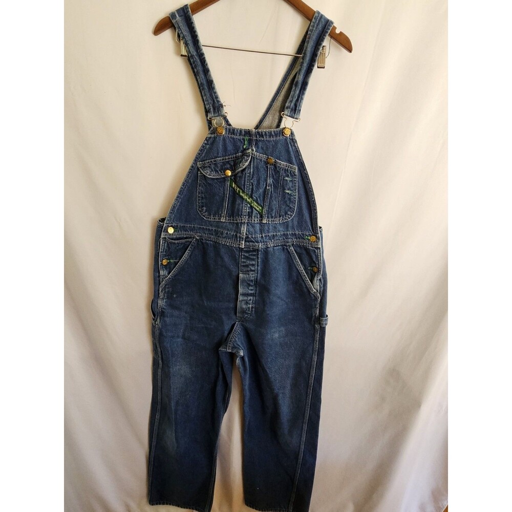 Vintage Key Imperial Work Farm Hipster Trucker Bib Overalls Men's Sz *see measu*
